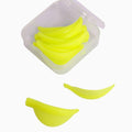 Set of silicone rollers for eyelash lamination, 5 pairs (XS, S, M, L, XL), lemon