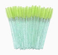 Nylon brushes with glitter (50 pcs/pack), green