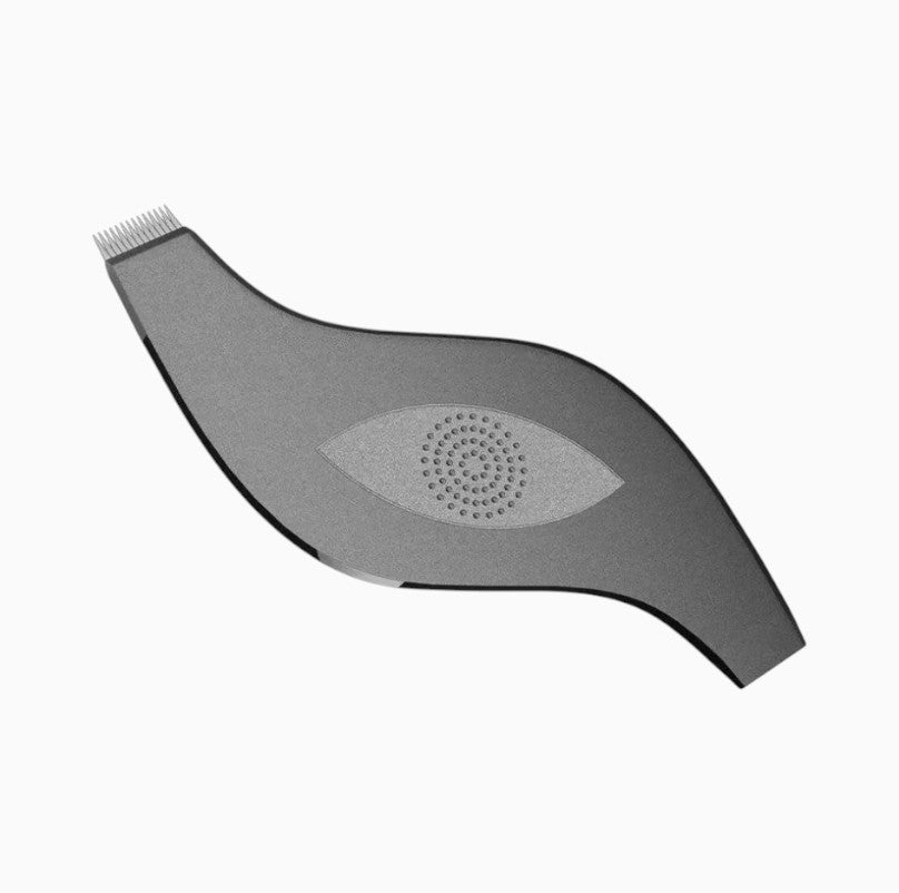 Shaped applicator for eyelash lamination