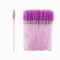 Eyelash brushes, purple with glitter. 50 pcs.