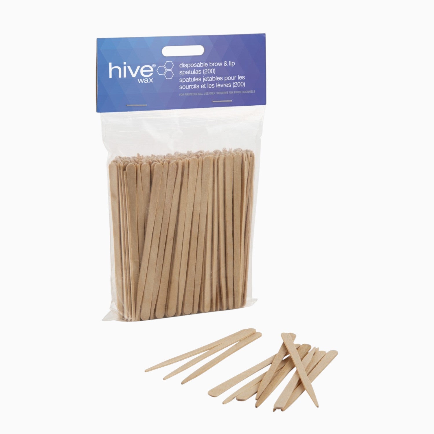 Disposable Brow and Lip Wooden Spatulas (200)