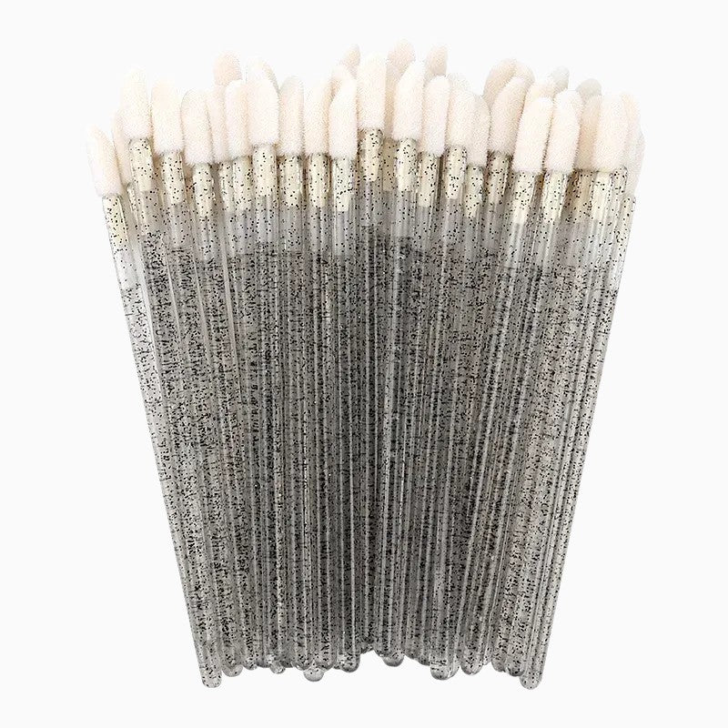 Macro brushes (applicators) with glitter (50 pcs/pack)