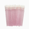Macro brushes (applicators) with glitter (50 pcs/pack), pink