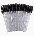 Nylon brushes with glitter (50 pcs/pack), black