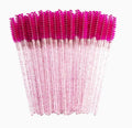 Nylon brushes with glitter (50 pcs/pack), raspberry