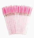 Nylon brushes with glitter (50 pcs/pack), pink