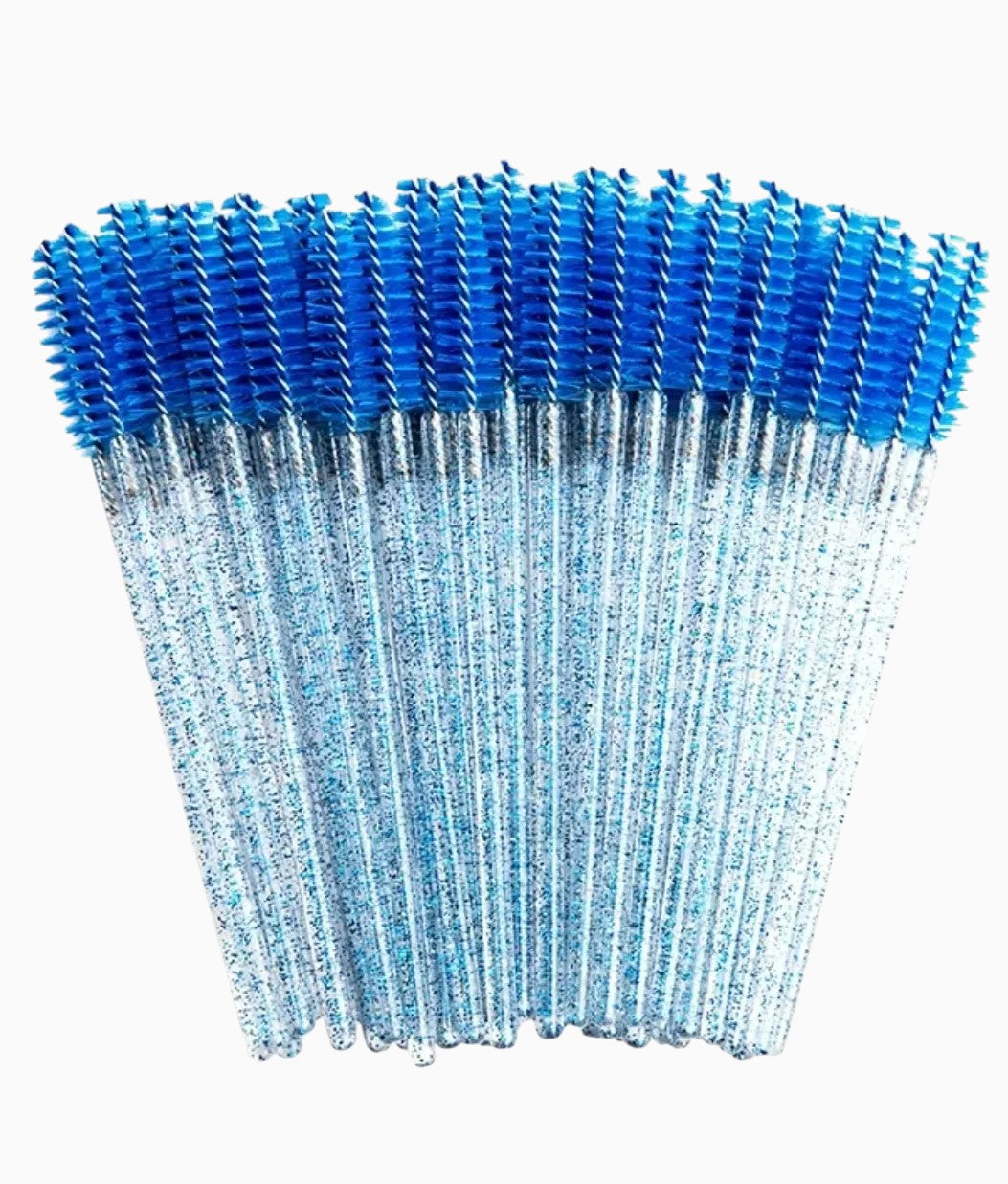 Nylon brushes with glitter (50 pcs/pack), blue