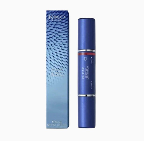 KIKO Milano, Luxurious Blue Me, Lipstick And 3d Effect Lip Base Duo, 2 In 1