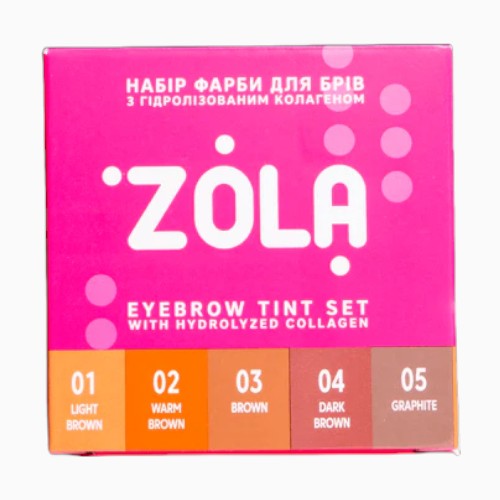 ZOLA Set of Eyebrow Tint With Collagen Sachet 5x5 ml. (5 colors)